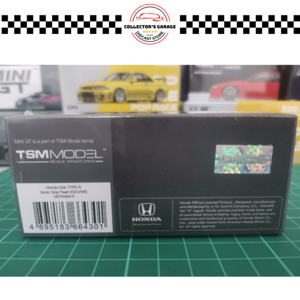 MGT00659 (8) MINI GT 1/64 #659 HONDA CIVIC TYPE R SONIC GRAY PEARL 2023