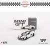 MGT00677 (5) MINI GT 1/64 #677 CHEVROLET CORVETTE Z06 2023 ARCTIC WHITE