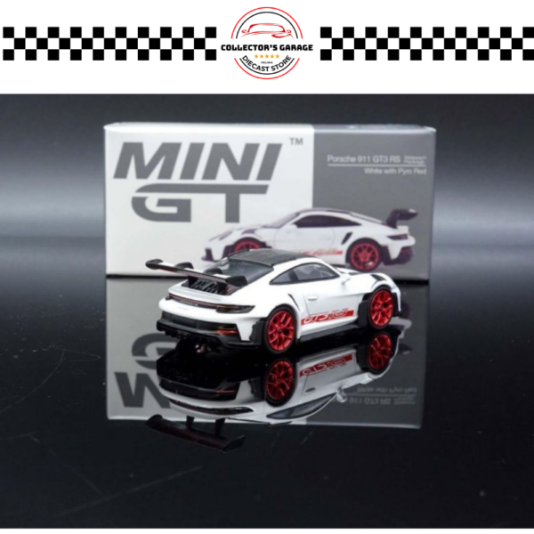 MINI GT 1/64 #706 PORSCHE 911 (992) GT3 RS WEISSACH PACKAGE WHITE WITH PYRO RED