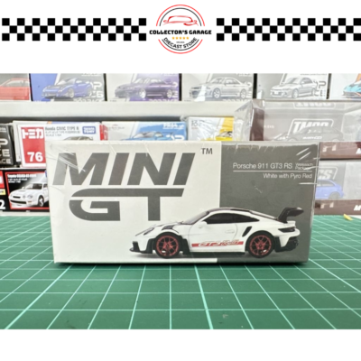 MGT00706 MINI GT 1/64 #706 PORSCHE 911 (992) GT3 RS WEISSACH PACKAGE WHITE WITH PYRO RED