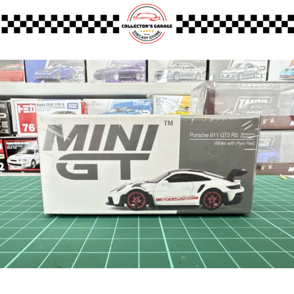 MINI GT 1/64 #706 PORSCHE 911 (992) GT3 RS WEISSACH PACKAGE WHITE WITH PYRO RED
