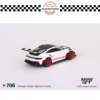 MINI GT 1/64 #706 PORSCHE 911 (992) GT3 RS WEISSACH PACKAGE WHITE WITH PYRO RED