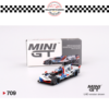 MGT00709 (2) MINI GT 1/64 #709 BMW M HYBRID V8 #25 BMW M TEAM RLL 2023 IMSA SEBRING 12 HRS 2ND PLACE