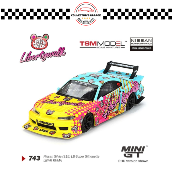 MGT00743 (4) MINI GT 1/64 #743 NISSAN LB-SUPER SILHOUETTE S15 SILVIA LBWK KUMA