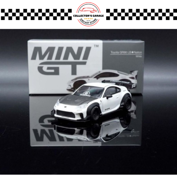 MINI GT 1/64 #769 TOYOTA GR86 LB★NATION WHITE RHD