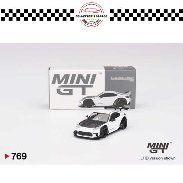 MINI GT 1/64 #769 TOYOTA GR86 LB★NATION WHITE RHD
