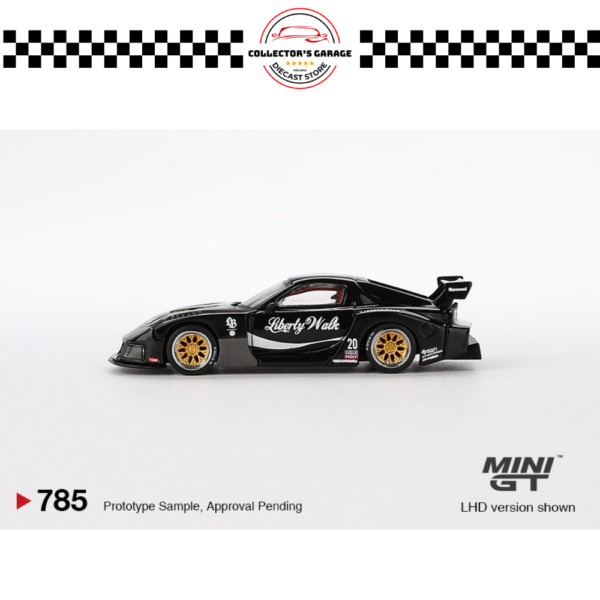 MGT00785 (4) MINI GT 1/64 #785 MAZDA RX-7 LB-SUPER SILHOUETTE LIBERTY WALK BLACK