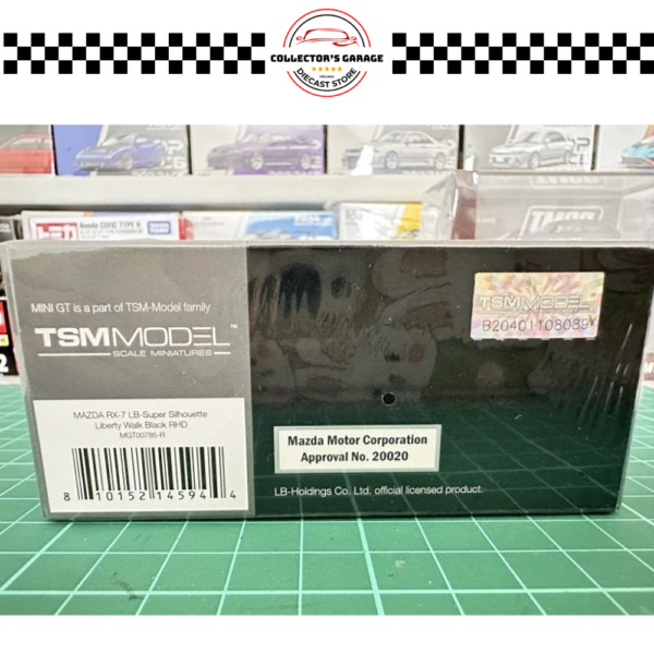 MGT00785 (6) MINI GT 1/64 #785 MAZDA RX-7 LB-SUPER SILHOUETTE LIBERTY WALK BLACK