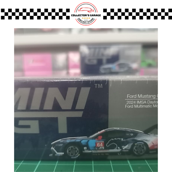 MGT00898 (5) MINI GT 1/64 #898 FORD MUSTANG GT3 #64 FORD MULTIMATIC MOTORSPORTS 2024 IMSA DAYTONA 24 HRS