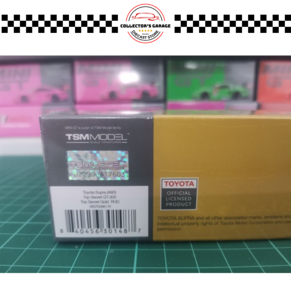 MINI GT 1/64 #961 TOYOTA SUPRA (A80) TOP SECRET GT-300 TOP SECRET GOLD