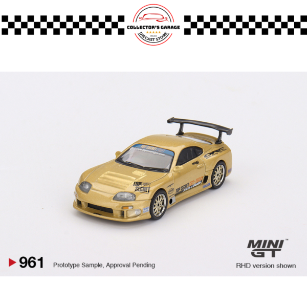 MINI GT 1/64 #961 TOYOTA SUPRA (A80) TOP SECRET GT-300 TOP SECRET GOLD
