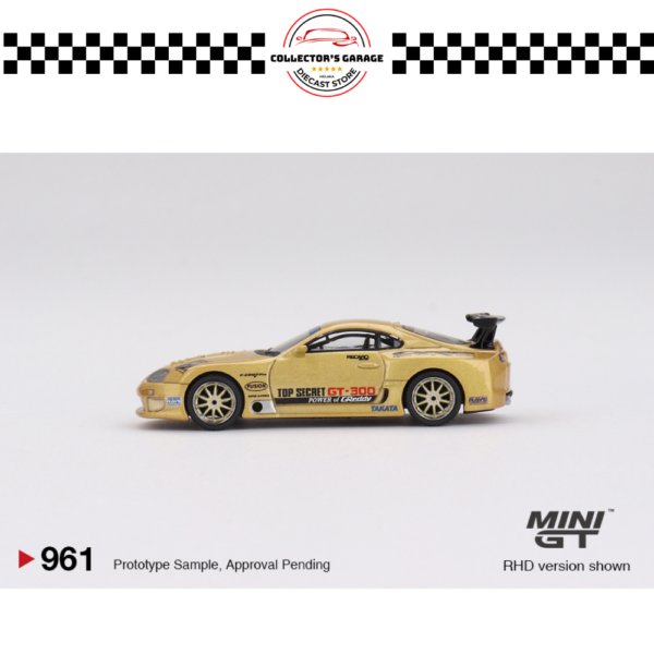 MINI GT 1/64 #961 TOYOTA SUPRA (A80) TOP SECRET GT-300 TOP SECRET GOLD