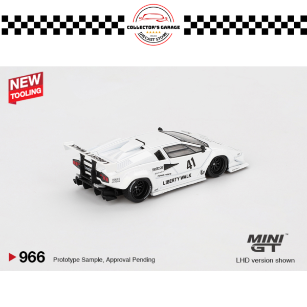MGT00966 (3) MINI GT 1/64 #966 LAMBORGHINI COUNTACH LB-WORKS WHITE 2024 TOKYO AUTO SALON