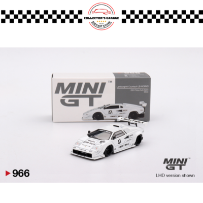 MINI GT 1/64 #966 LAMBORGHINI COUNTACH LB-WORKS WHITE 2024 TOKYO AUTO SALON