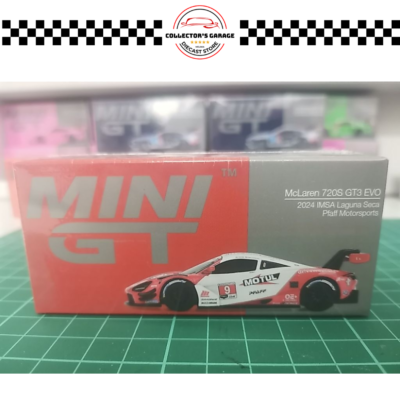MINI GT 1/64 #993 MCLAREN 720S GT3 EVO PFAFF MOTORSPORTS 2024 IMSA LAGUNA SECA
