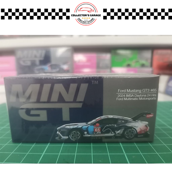 MGT01012 MINI GT 1/64 #1012 FORD MUSTANG GT3 #65 FORD MULTIMATIC MOTORSPORTS 2024 IMSA DAYTONA 24 HRS