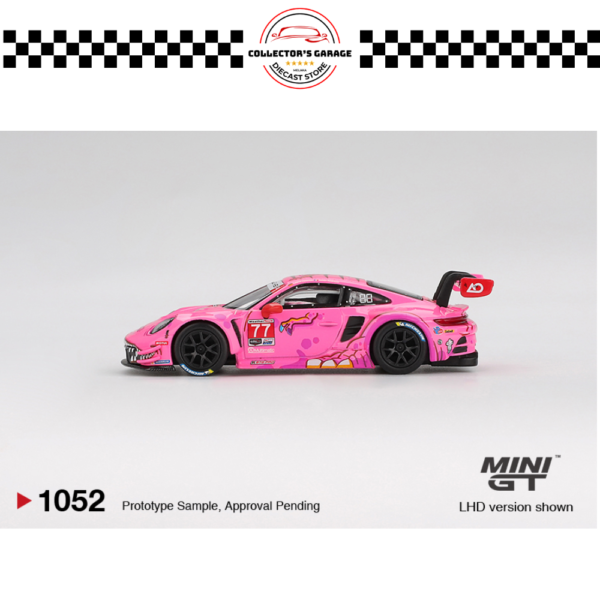 MGT01052 (4) MINI GT 1/64 #1052 PORSCHE 911 GT3 R #77 AO RACING 2024 IMSA ROAD AMERICA