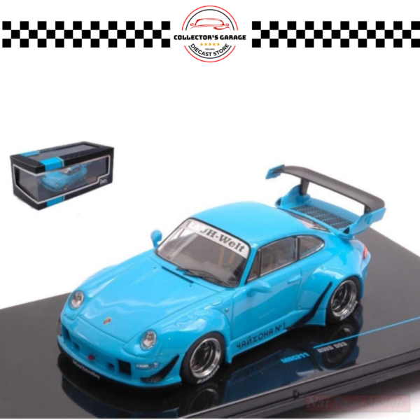 MOC211 TARMAC WORKS COLLABORATE IXO MODEL 1/43 RWB PORSCHE 993 BLUE