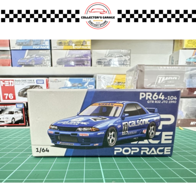 PR64-104 POP RACE 1/64 #PR64-104 NISSAN SKYLINE GT-R R32 JTC 1990 CALSONIC #12