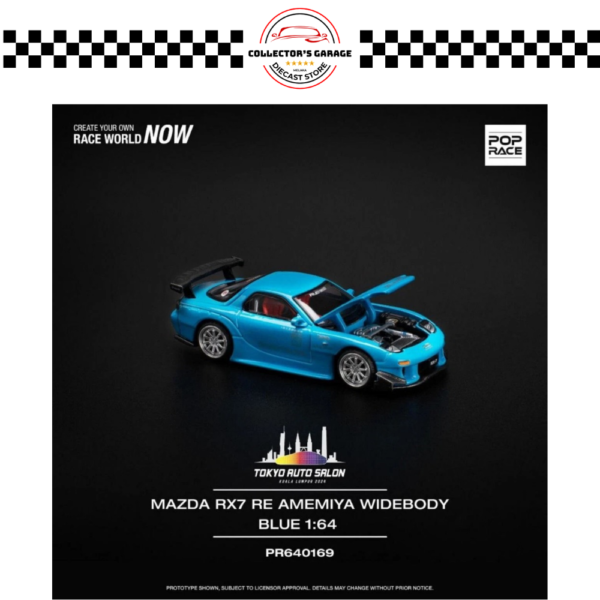 PR64-169 POP RACE 1/64 #PR64-169 MAZDA RX7 WIDEBODY TOKYO AUTO SALON KUALA LUMPUR 2024