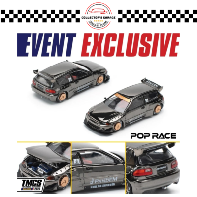 PR64-208 POP RACE 1/64 #PR64-208 PANDEM CIVIC EG6 (TMCS MALAYSIA 2025 EXCLUSIVE)