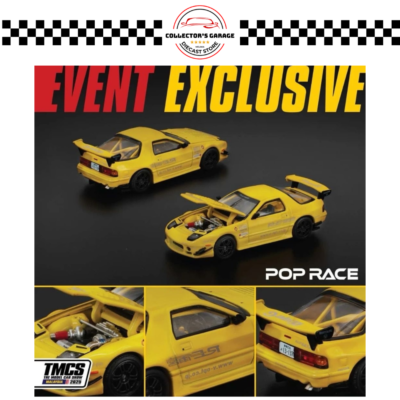 PR64-286 POP RACE 1/64 #PR64-286 MAZDA RX7 FC3S RE-AMEMIYA YELLOW TMCS MALAYSIA 2025 EXCLUSIVE