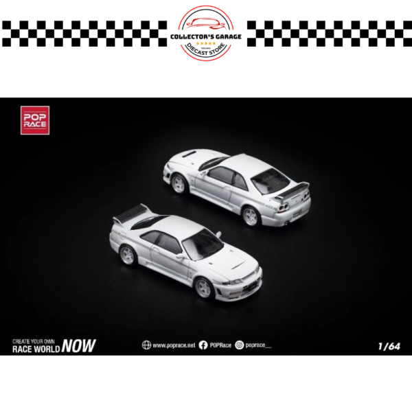 PR64-52 (3) POP RACE 1/64 #PR64-52 NISSAN GT-R R33 NISMO 400R WHITE