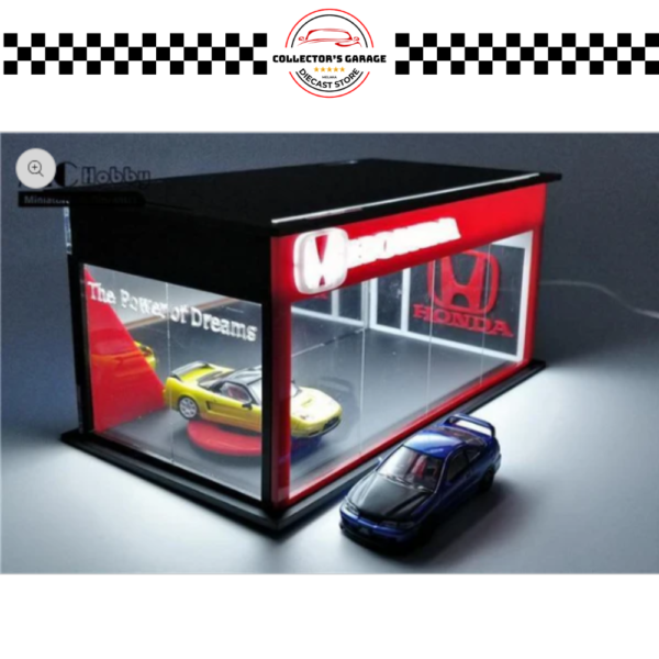 MC HOBBY 1/64 HONDA SHOWROOM / GARAGE WITH LED LIGHT