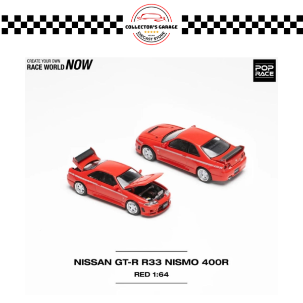 S20-03 (3) POP RACE 1/64 #S20-03 NISSAN SKYLINE GT-R R33 NISMO 400R RED