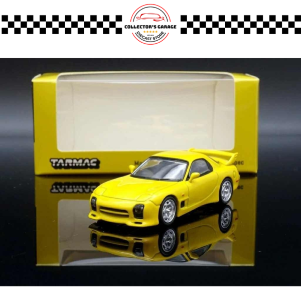 T64G-012-YL (2) TARMAC WORKS 1/64 MAZDA RX-7 (FD3S) MAZDASPEED A-SPEC YELLOW MICA