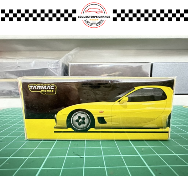 T64G-012-YL (5) TARMAC WORKS 1/64 MAZDA RX-7 (FD3S) MAZDASPEED A-SPEC YELLOW MICA