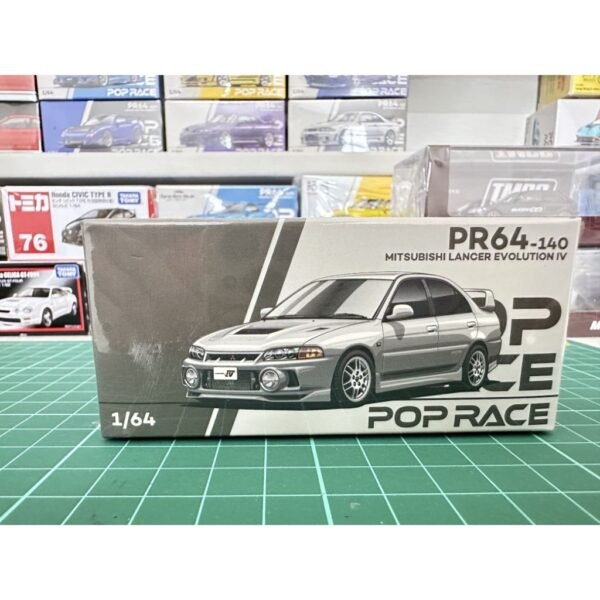 PR64-140 POP RACE 1/64 #PR64-140 MITSUBISHI LANCER EVOLUTION IV SLIVER 1/64 + ENGINE