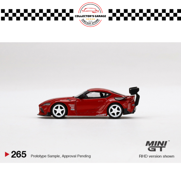 MGT00265 (4) MINI GT 1/64 #265 HKS TOYOTA GR SUPRA RENAISSANCE RED
