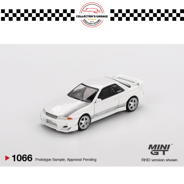 MINI GT 1/64 #1066 NISSAN SKYLINE GT-R (R32) VEILSIDE COMBAT C-I WHITE