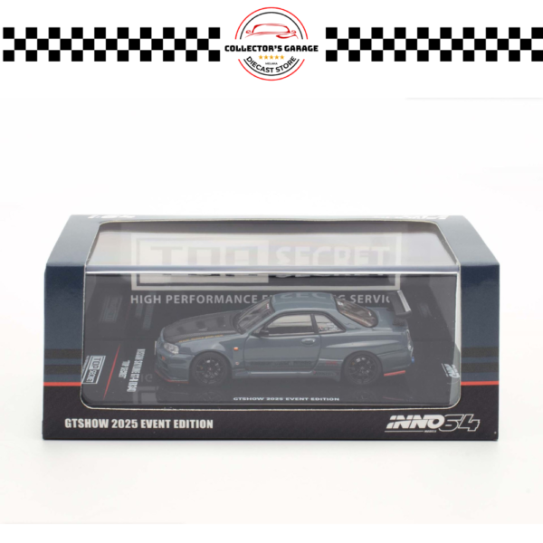 INNO64 1/64 NISSAN SKYLINE GT-R (R34) "TOP SECRET" GTSHOW 2025 EVENT