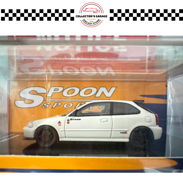 MOTORHELIX 1/64 HONDA CIVIC TYPE R (EK9) SPOON - CHAMPIONSHIP WHITE