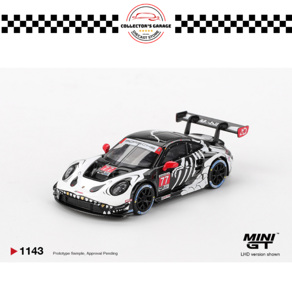 MINI GT 1/64 #1143 PORSCHE 911 GT3 R #77 AO RACING 2025 IMSA PETIT LE MANS