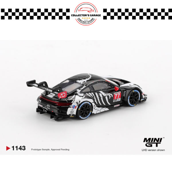 MINI GT 1/64 #1143 PORSCHE 911 GT3 R #77 AO RACING 2025 IMSA PETIT LE MANS